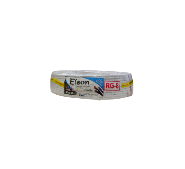ELSON RG8/ RG6 TV Cable Wire | CCA Material | 45M / 91M / 182M | High-Quality Coaxial Cable for TV & Satellite