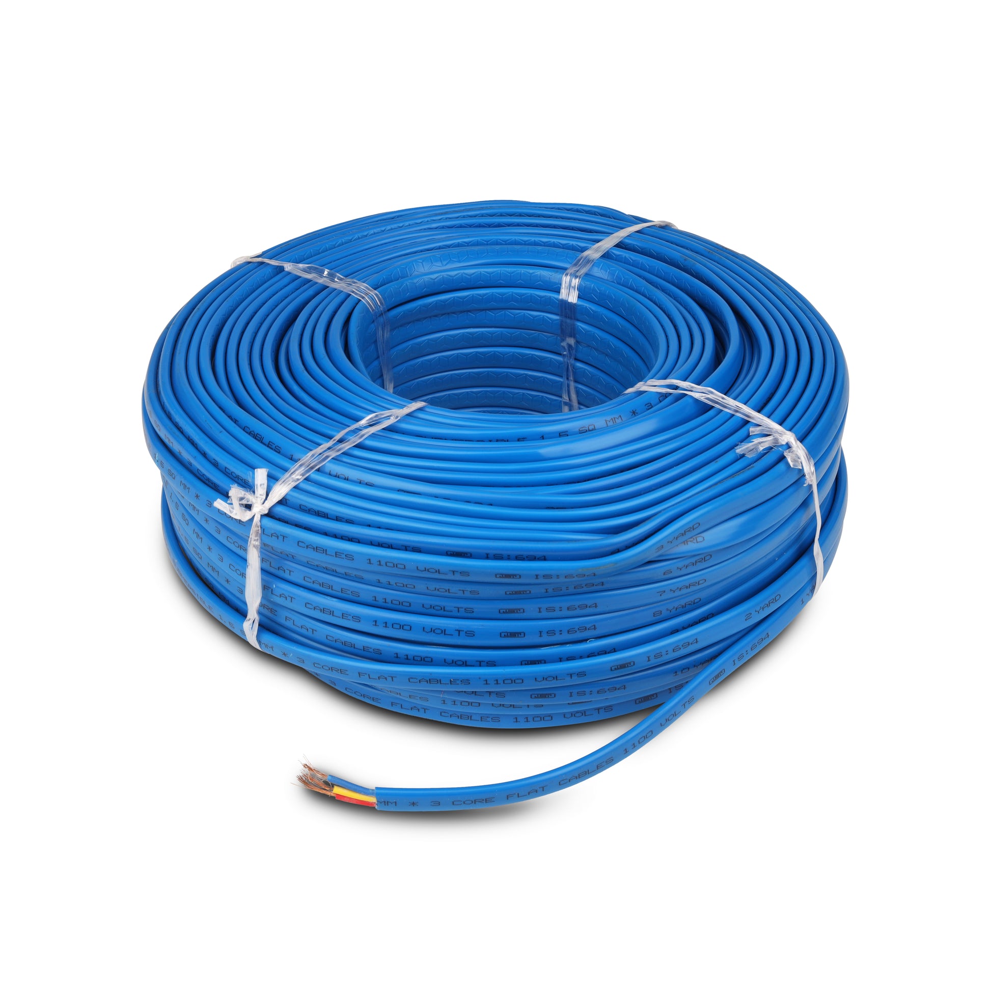 Elson 3 Core Flat Submersible Copper Wire (1.5mm–16mm) – 91m/182m | Heavy-Duty Cable for Pumps & Motors