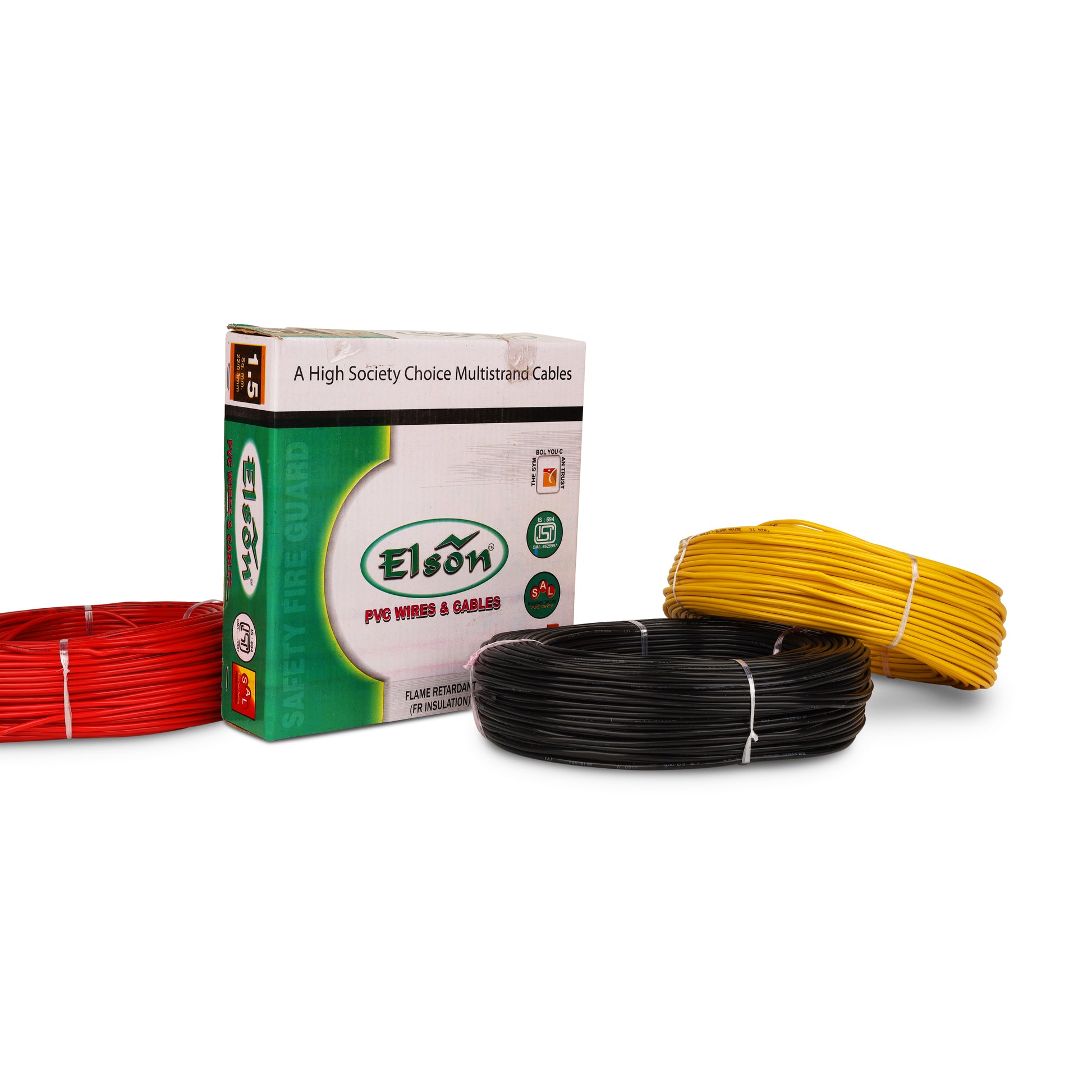 Multistrand Copper Fitting Wire – 100% Pure Copper, Fire Retardant, Multiple Sizes & Colors – 91m | Elson Wire