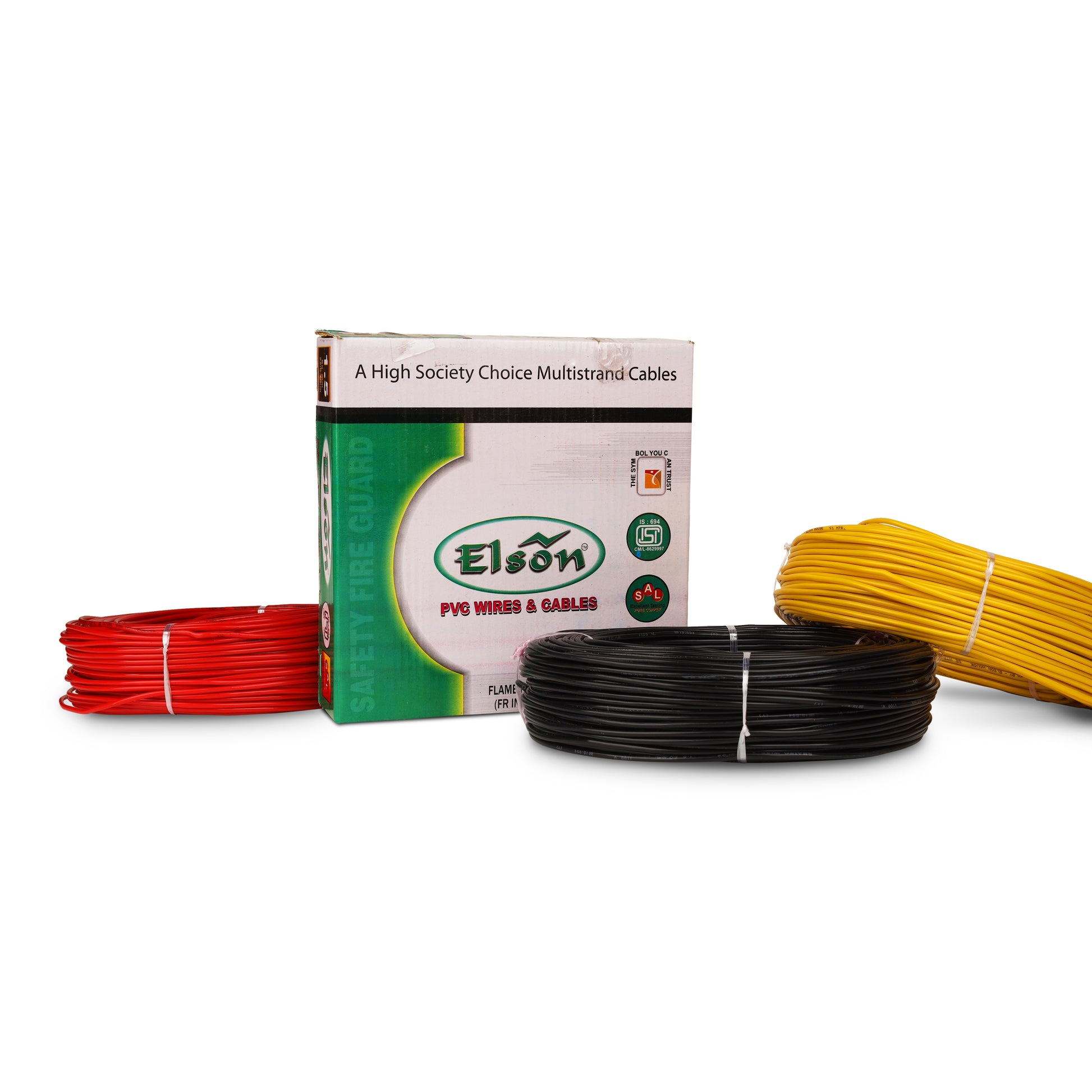 Multistrand Copper Fitting Wire – 100% Pure Copper, Fire Retardant, Multiple Sizes & Colors – 91m | Elson Wire