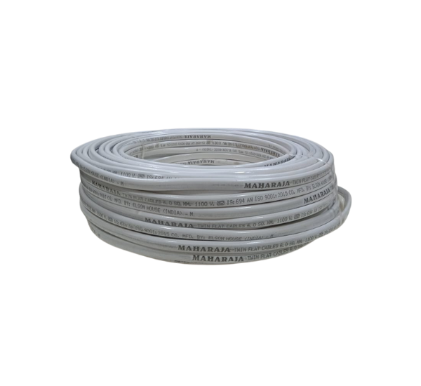 Maharaja Aluminium Two Core Service Cable Flat Wire – 72 Meter | 4mm to 12mm | Heavy-Duty Wire for Electrical Use