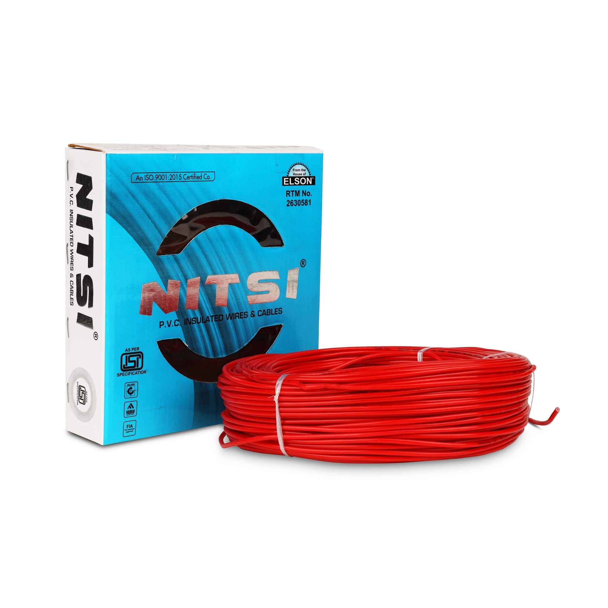 Nitsi Wire Multistrand Copper Fitting Wire, 91m, 100% Pure Copper, Fire Retardant, Various Sizes & Colors