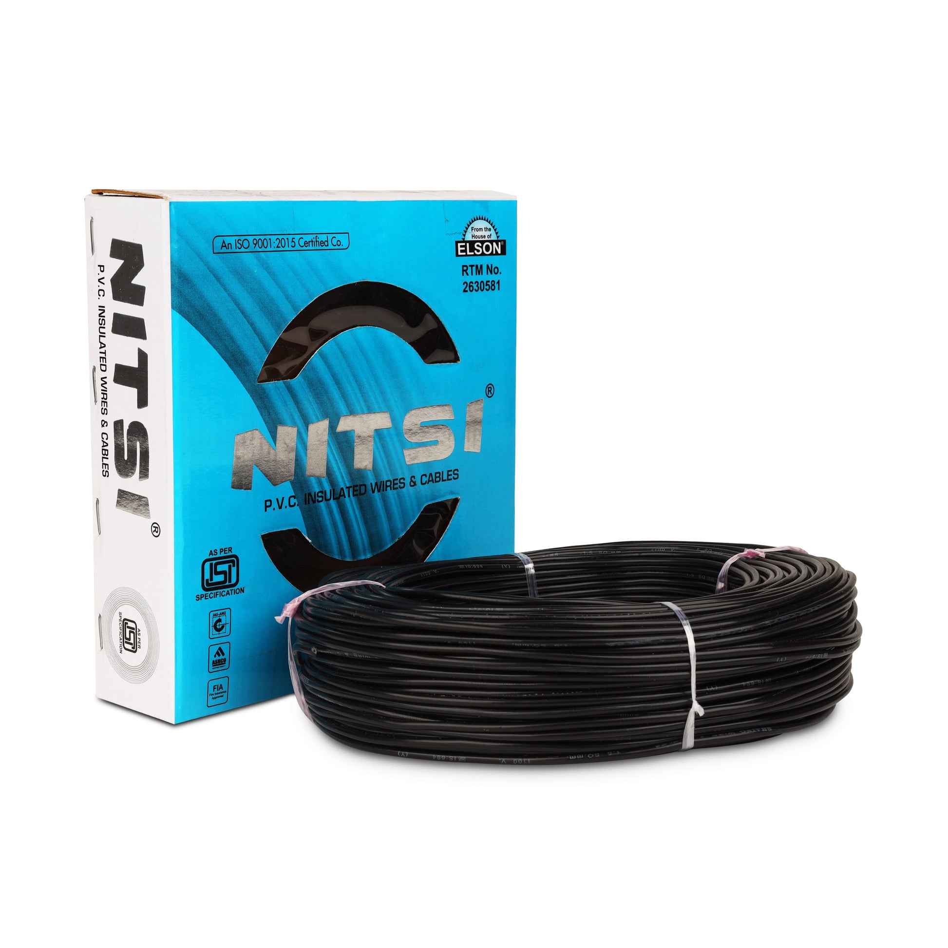 Nitsi Wire Multistrand Copper Fitting Wire, 91m, 100% Pure Copper, Fire Retardant, Various Sizes & Colors