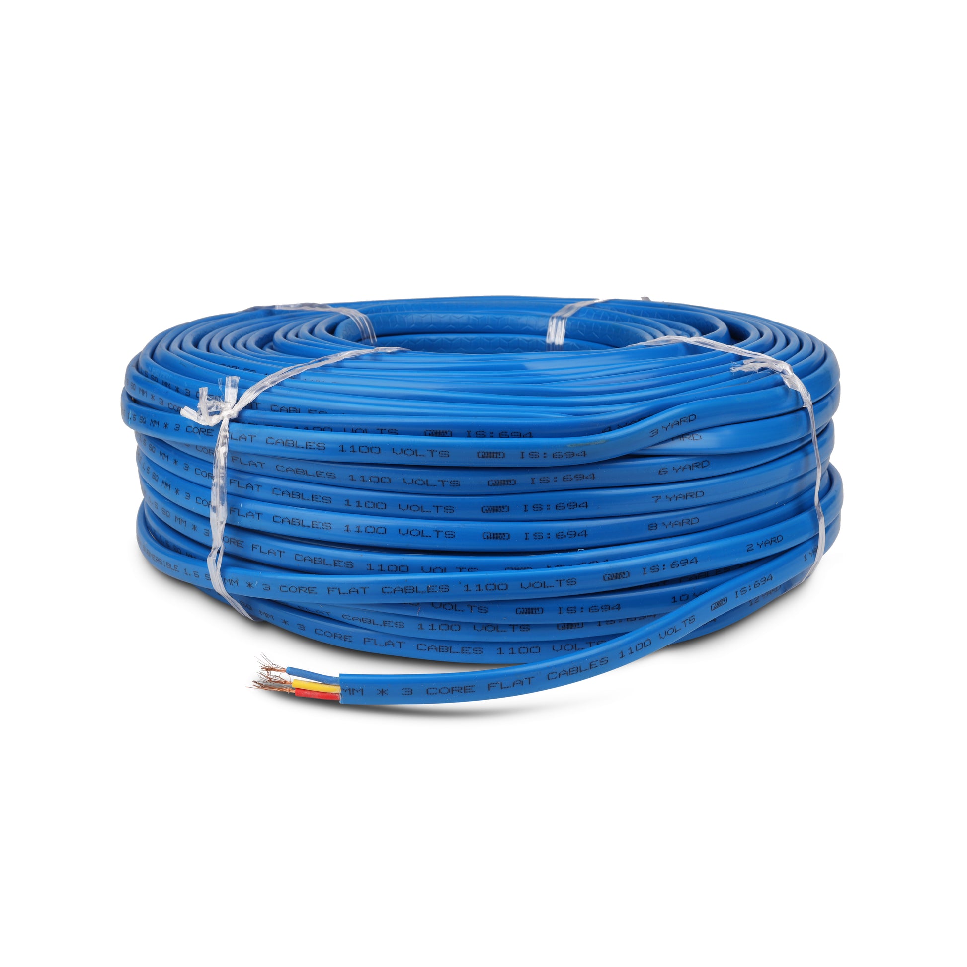 Elson 3 Core Flat Submersible Copper Wire (1.5mm–16mm) – 91m/182m | Heavy-Duty Cable for Pumps & Motors