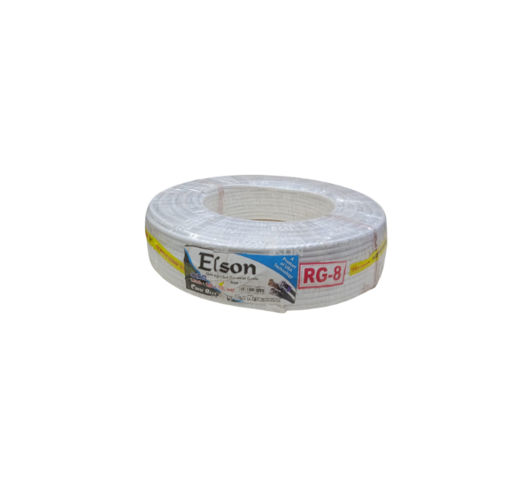 ELSON RG8/ RG6 TV Cable Wire | CCA Material | 45M / 91M / 182M | High-Quality Coaxial Cable for TV & Satellite