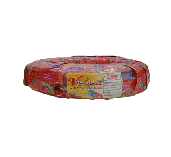 VISHWA Aluminium Two Core Service Cable Flat Wire – 91 MTR | 2.5mm to 12mm | Durable Electrical Wire for Domestic & Industrial Use