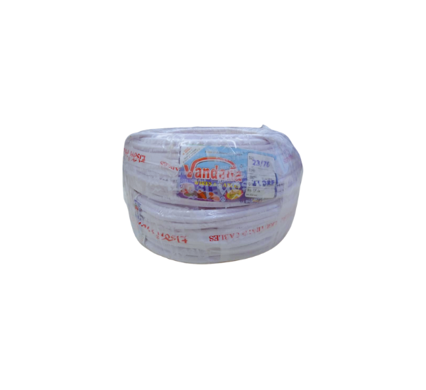 Vandana 2 Core Round Copper Wire – 23 Strands, 91 Meter Roll | High-Strand Flexible Electrical Cable