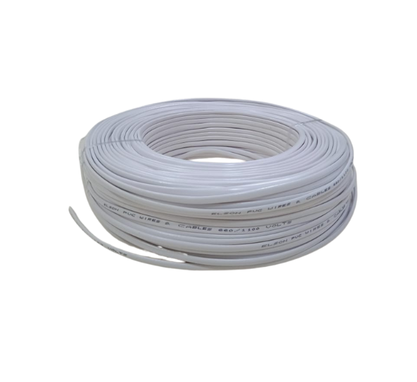 Elson 2 Core Copper Flat Wire – 91 Meter | Size 0.75mm to 2.5mm | High Conductivity Electrical Cable
